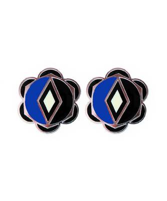 Flower Earwear Blue Acrylic Earring 2