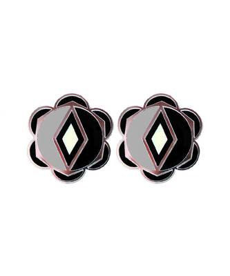 Flower Earwear Grey Acrylic Earring 3