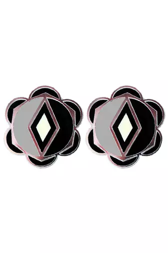 Flower Earwear Grey Acrylic Earring