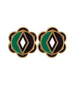 Flower Earwear Green Acrylic Earring