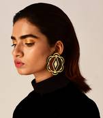 Flower Earwear Brown Acrylic Earring