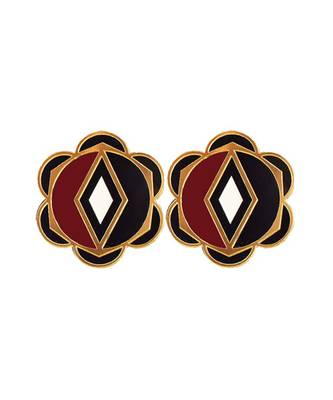 Flower Earwear Brown Acrylic Earring 2