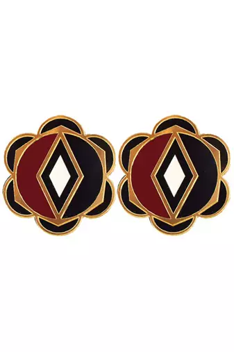 Flower Earwear Brown Acrylic Earring