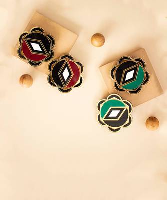 Flower Earwear Brown Acrylic Earring 3