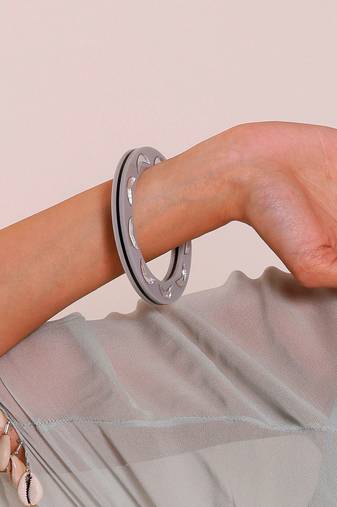 Stackable Bangles Grey Acrylic Bangle
