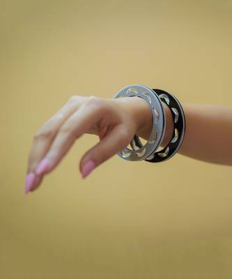 Stackable Bangles Grey Acrylic Bangle 3