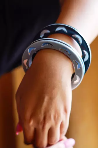 Stackable Bangles Black Acrylic Bangle