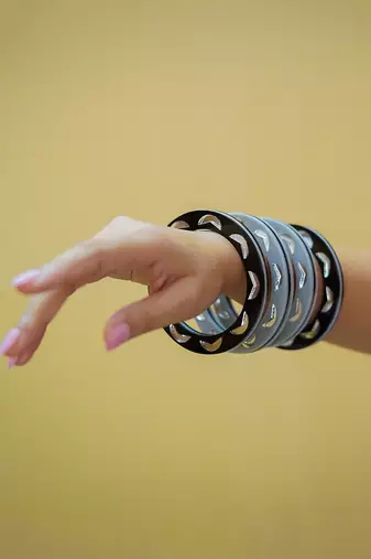Stackable Bangles Black Acrylic Bangle