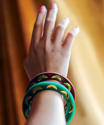 Stackable Bangles Brown Acrylic Bangle 2