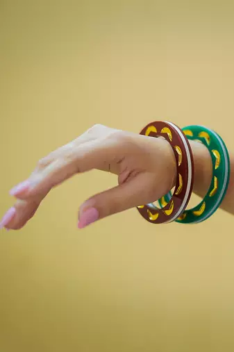 Stackable Bangles Brown Acrylic Bangle