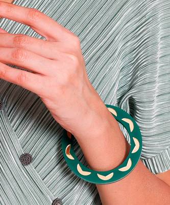 Stackable Bangles Green Acrylic Bangle 1