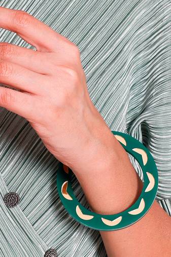 Stackable Bangles Green Acrylic Bangle