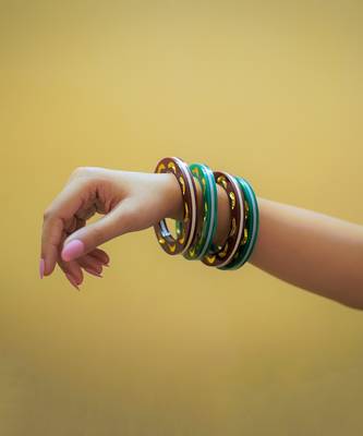 Stackable Bangles Green Acrylic Bangle 3