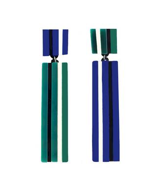 Multilane Mismatch Drop Earwear  Acrylic Earring 2