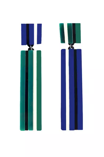 Multilane Mismatch Drop Earwear  Acrylic Earring
