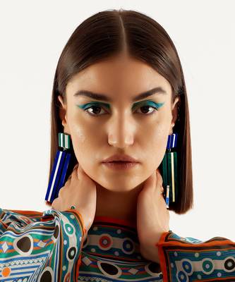 Multilane Mismatch Drop Earwear  Acrylic Earring 1