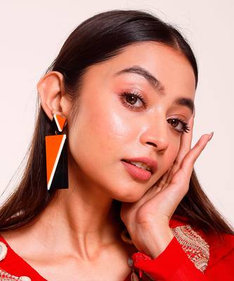 Rectangular Double Drop Earwear  Acrylic Earring 2