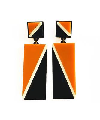Rectangular Double Drop Earwear  Acrylic Earring 3