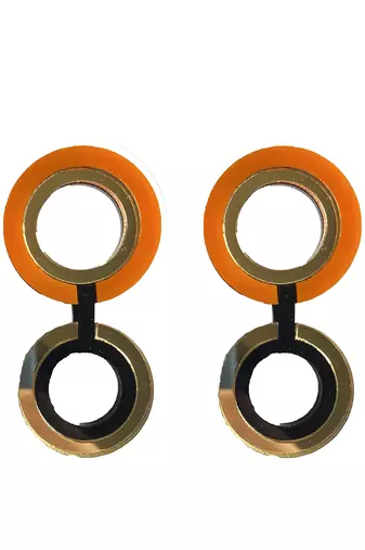 Double 'O' Earwear  Acrylic Earring