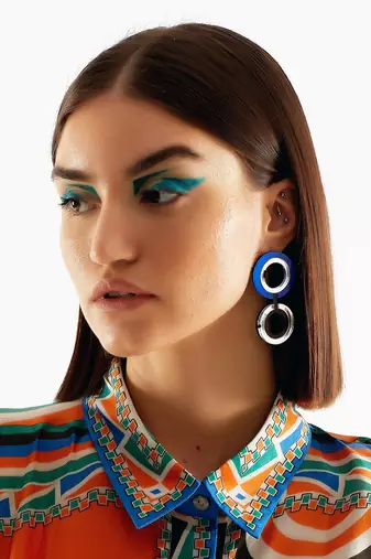 Double 'O' Earwear Acrylic Earring