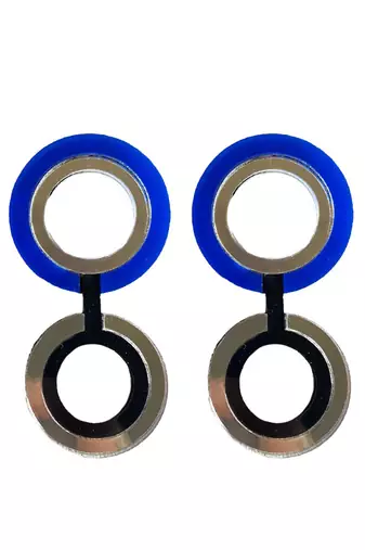 Double 'O' Earwear Acrylic Earring