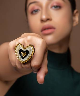 Geomatric Heart Ring 1