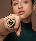 Geomatric Heart Ring