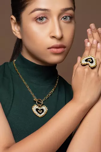 Geomatric Heart Ring
