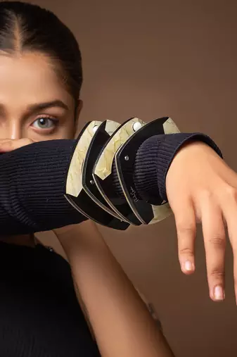 Twotone Stackable Bangles