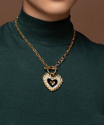 Geomatric Heart Toggle Link Neckwear 1