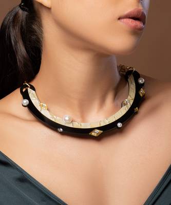 Yin Yan Pearl Statement Neckwear 3
