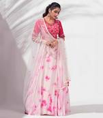 Pink Silk Lehenga