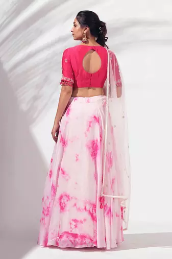 Pink Silk Lehenga