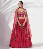 Red Silk Lehenga
