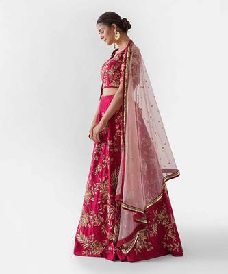 Rich Red Silk Bridal Lehenga 2