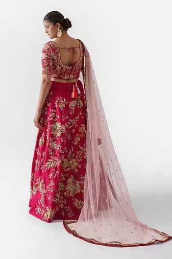 Rich Red Silk Bridal Lehenga