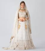 Off White Georgette Bridal Lehenga