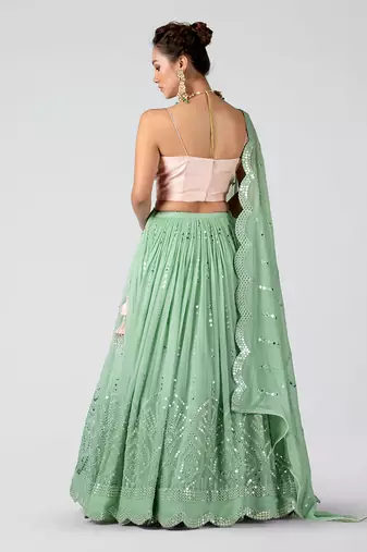 Light Pink Georgette Lehenga