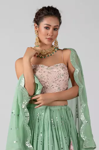 Light Pink Georgette Lehenga