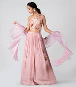 Pink Georgette Lehenga