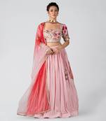 Pink Georgette Lehenga