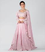 Pink Georgette Lehenga