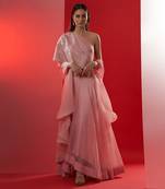 Pink Satin Silk Lehenga