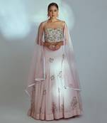 Pink Georgette Lehenga