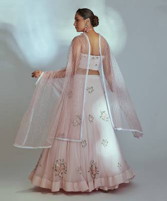 Pink Georgette Lehenga 2