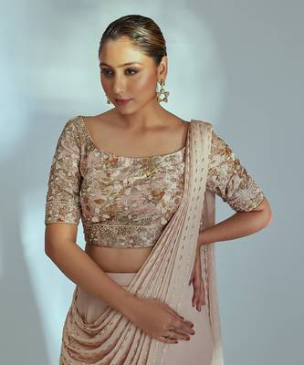 Nude Georgette Lehenga 4