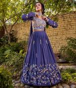 Lavender Crepe Lehenga Set