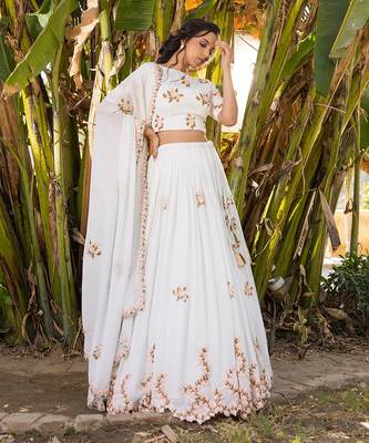 Light Blue Georgette Lehenga Set 1