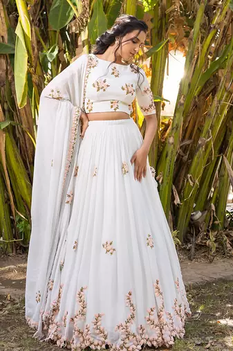 Light Blue Georgette Lehenga Set