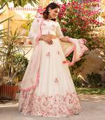 Off White Georgette Lehenga Set